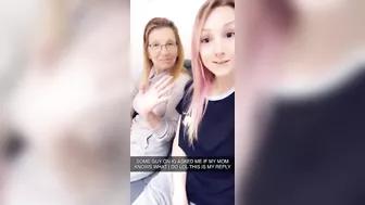 She pulls her chest out and teases alongside her fucked up taboo momma