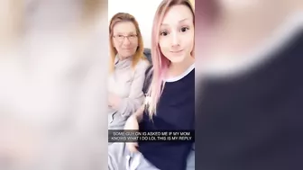 She pulls her chest out and teases alongside her fucked up taboo momma