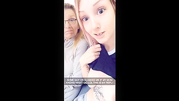 She pulls her chest out and teases alongside her fucked up taboo momma