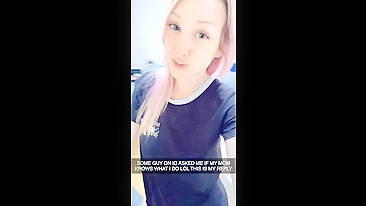 She pulls her chest out and teases alongside her fucked up taboo momma