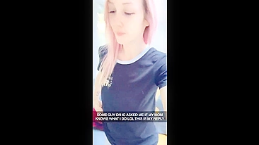 She pulls her chest out and teases alongside her fucked up taboo momma