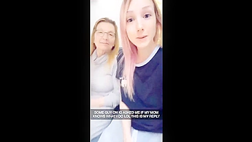 She pulls her chest out and teases alongside her fucked up taboo momma