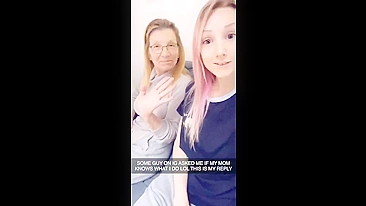 She pulls her chest out and teases alongside her fucked up taboo momma