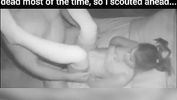 Daddy sexually pleasing her to make her scream and cream herself too