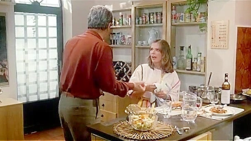 Vintage high quality scene showing an incest daughter who seduces her dad