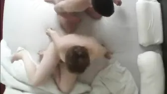 Hard sideways and blowjob action with a mommy who is greedy for dick