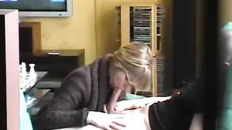 Lucky incest son examines her swollen, hairy crotch later down the line