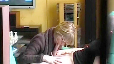 Lucky incest son examines her swollen, hairy crotch later down the line