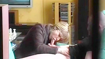 Lucky incest son examines her swollen, hairy crotch later down the line