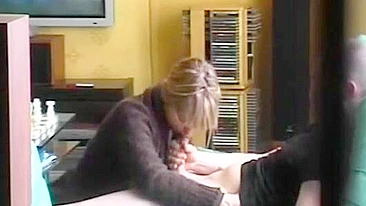 Lucky incest son examines her swollen, hairy crotch later down the line