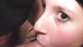 Horny incest daddy is going to put his dick in her greedy mouth today