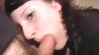 Horny incest daddy is going to put his dick in her greedy mouth today