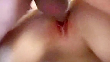 Tight daughter screaming her head off during hardcore cock riding