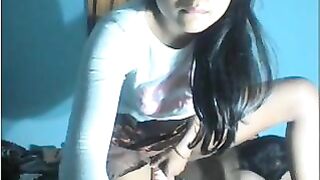 Indian sister is going to fuck her own ass and moan a bunch as well