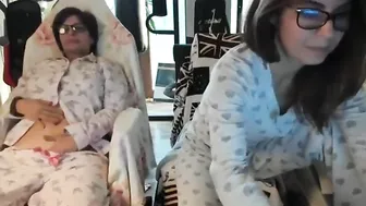 She continues to do naughty things with her own mother in pajamas