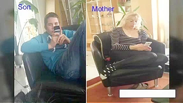 Son and mother sex session with hardcore stretching, gentle teasing