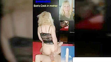 Son and mother sex session with hardcore stretching, gentle teasing