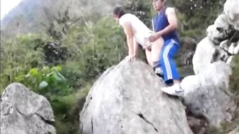 The focus is on her body as they enjoy a quick vocational fuck session