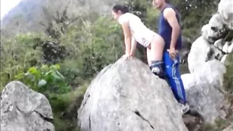 The focus is on her body as they enjoy a quick vocational fuck session