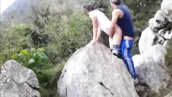 The focus is on her body as they enjoy a quick vocational fuck session