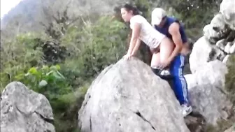 The focus is on her body as they enjoy a quick vocational fuck session