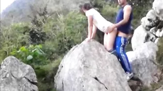 The focus is on her body as they enjoy a quick vocational fuck session