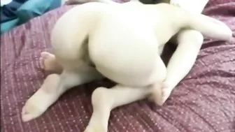 Before letting the girl cum, her old folks fuck her senseless in this FFM