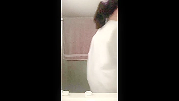 Sister teasing brother with her exquisite booty that looks so tight