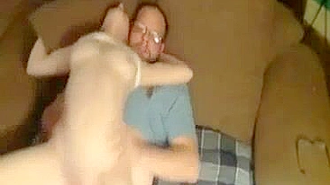 Daughter is going to treat daddy to a hardcore fuck with a great ending