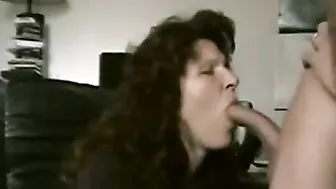 Mom is going to put her lips on a guy's dick because she is real freaky