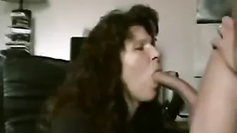 Mom is going to put her lips on a guy's dick because she is real freaky