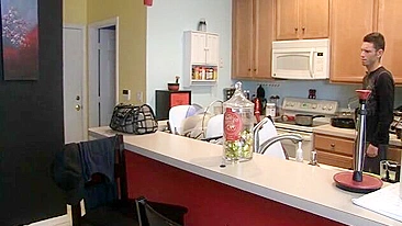 Mother with a set of huge fake knockers is going to get gaped hard