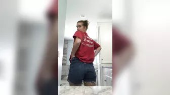 Horny daughter showing off her juicy backside like a true fucking whore
