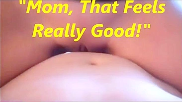 Horny mom is going to ride son but he refuses to show his real face