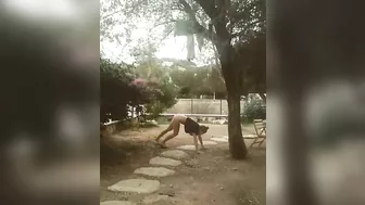 Dirty girl showing off her body for her family members who want gape