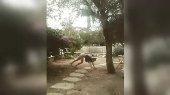 Dirty girl showing off her body for her family members who want gape