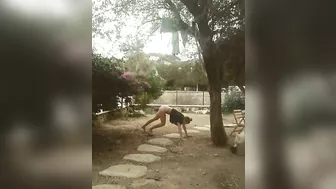 Dirty girl showing off her body for her family members who want gape