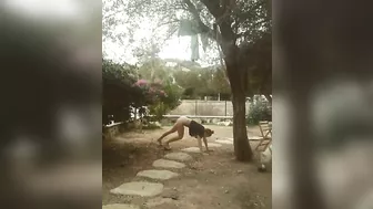 Dirty girl showing off her body for her family members who want gape