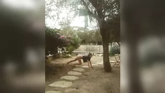 Dirty girl showing off her body for her family members who want gape