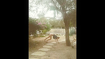 Dirty girl showing off her body for her family members who want gape