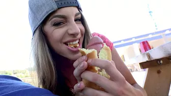 Girl prefers to take partner out for a hot public XXX porn blowjob Girl prefers to take partner out for a hot public XXX porn blowjob