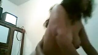 Mommy with nice boobies getting fucked in a cowgirl fuck scene, real incest