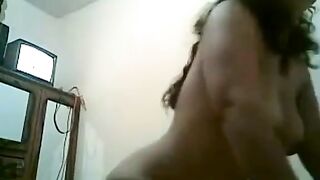 Mommy with nice boobies getting fucked in a cowgirl fuck scene, real incest