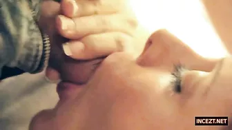 Sexy mom is going to suck hard cock in a taboo porn movie with Incest