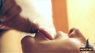 Sexy mom is going to suck hard cock in a taboo porn movie with Incest