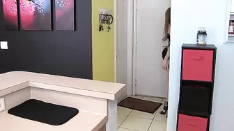 Redheaded sister is going to fuck in a taboo movie with hard gape