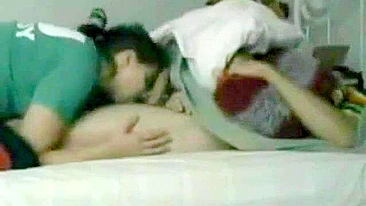 Older sister is going to suck this dude off in a hot incest porn movie