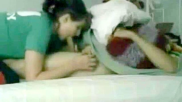 Older sister is going to suck this dude off in a hot incest porn movie