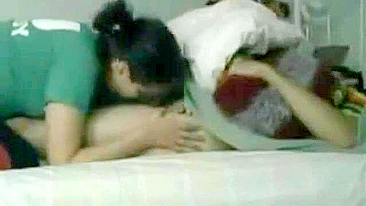 Older sister is going to suck this dude off in a hot incest porn movie