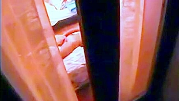 Hot sister is observed by her perverse brother, he loves incest porn